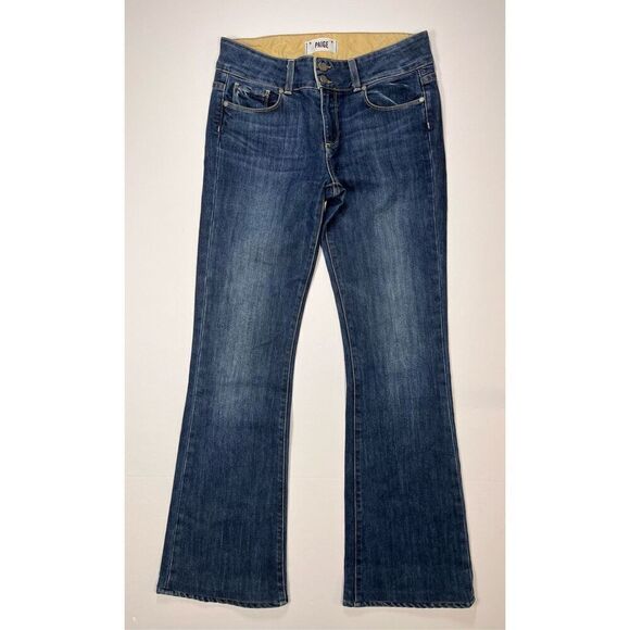 PAIGE Premium Denim Hidden Hills High Rise Bootcut Jeans Double Button Size 28 - Picture 1 of 8